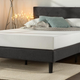 Zinus Shalini Upholstered Diamond Stitched Platform Bed, King | $160 | Amazon